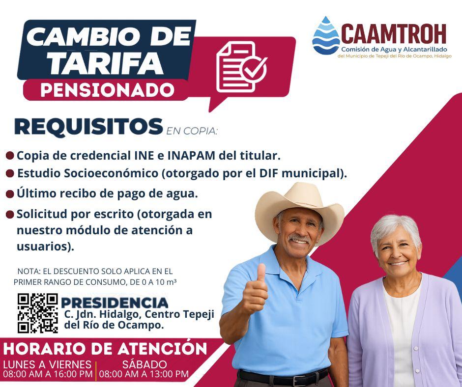 Cambio de Tarifa Pensionado
